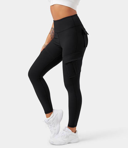 Halara High Waisted Cargo Pocket Skinny Yoga Leggings Exercise Activewear#Springtok