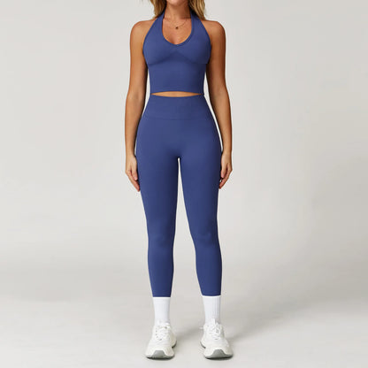 2/3/4PCS Yoga Set Gym Clothes Sportswear Seamless Yoga Suits for Women Fitness Long Sleeved Tracksuits Sports Bra Gym Leggings