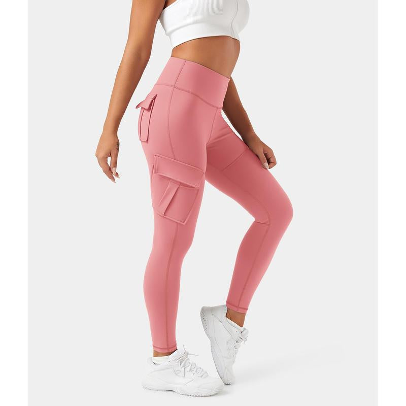 Halara High Waisted Cargo Pocket Skinny Yoga Leggings Exercise Activewear#Springtok
