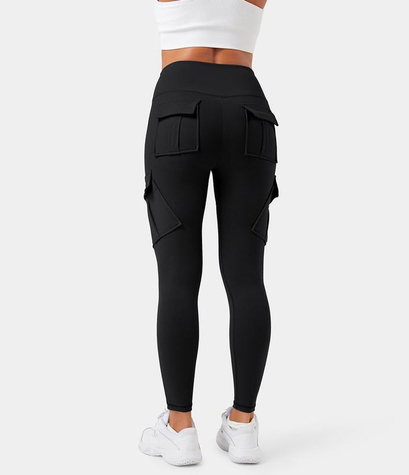 Halara High Waisted Cargo Pocket Skinny Yoga Leggings Exercise Activewear#Springtok
