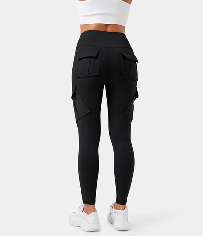 Halara High Waisted Cargo Pocket Skinny Yoga Leggings Exercise Activewear#Springtok
