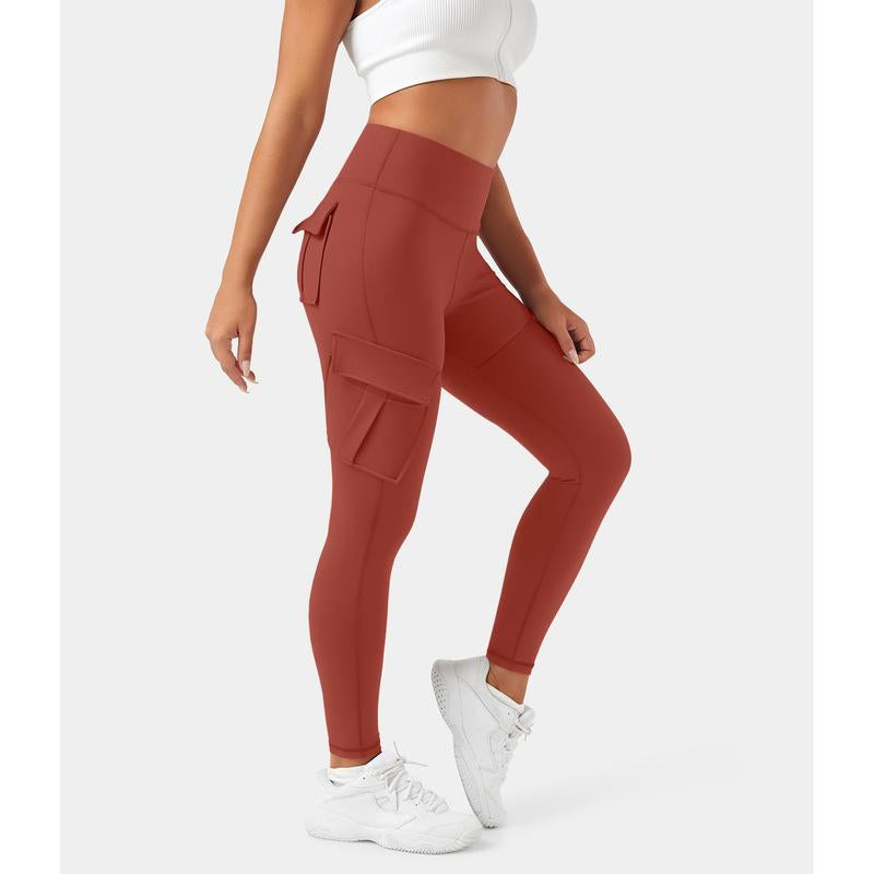 Halara High Waisted Cargo Pocket Skinny Yoga Leggings Exercise Activewear#Springtok