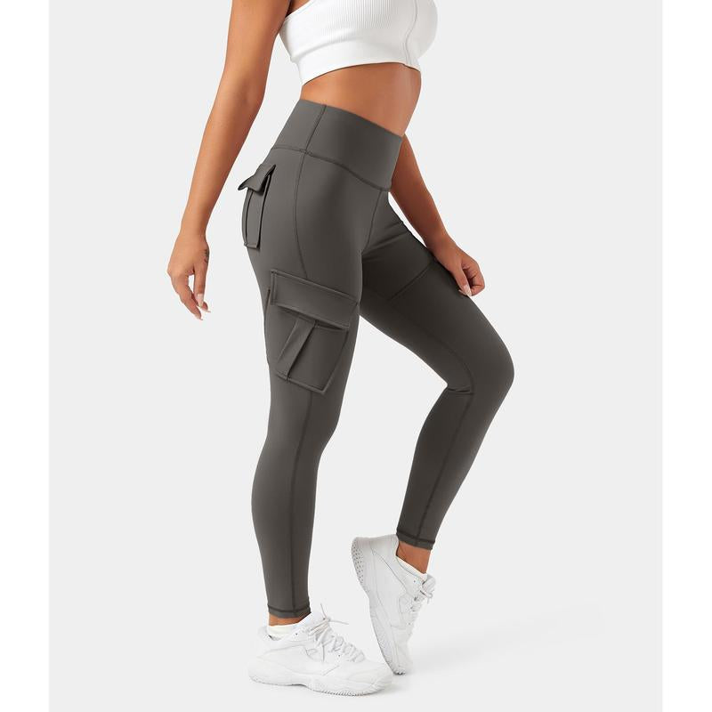 Halara High Waisted Cargo Pocket Skinny Yoga Leggings Exercise Activewear#Springtok