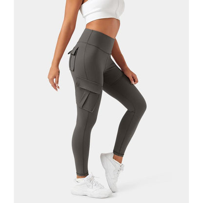 Halara High Waisted Cargo Pocket Skinny Yoga Leggings Exercise Activewear#Springtok