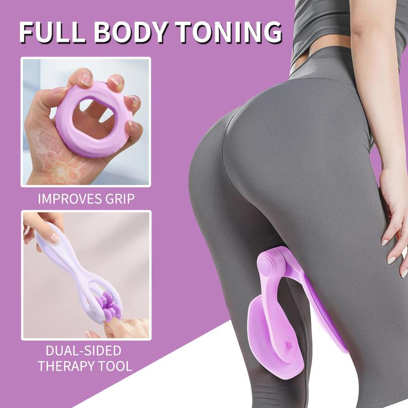 Thigh Master Hip Trainer Kegel Exerciser - Pelvic Floor Trainer for Postpartum Rehabilitation,Leg Fitness, Inner Thigh & Thigh Toner Workout, Ideal for Postpartum Recovery 3Pcs